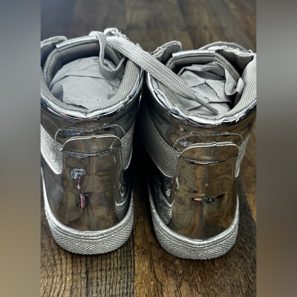 Lauren Lorraine Skippy Silver Glitter High-Top Sneakers – Size 10 - Picture 3 of 10